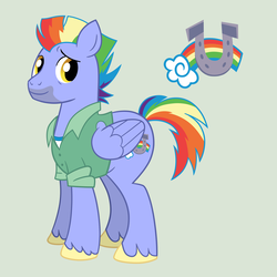 Size: 1024x1024 | Tagged: safe, artist:lapin-demoness, bow hothoof, pony, g4, cutie mark, male, solo