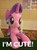 Size: 500x667 | Tagged: safe, artist:nekokevin, edit, starlight glimmer, pony, unicorn, series:nekokevin's glimmy, g4, captain obvious, china, china ponycon, cute, female, glimmerbetes, i'm cute, irl, mare, photo, plushie, sitting, smiling, truth