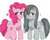 Size: 2000x1600 | Tagged: safe, artist:770nanao15, marble pie, pinkie pie, earth pony, pony, g4, blushing, duo, female, heart, looking at you, mare, simple background, white background