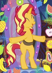 Size: 487x671 | Tagged: safe, sunset shimmer, equestria girls, equestria girls specials, g4, my little pony equestria girls: better together, my little pony equestria girls: forgotten friendship, bipedal, fruit