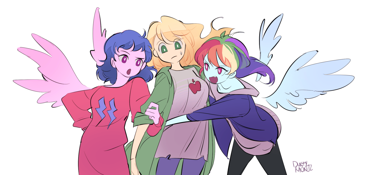 1674629 Appledash Applefly Applejack Artist Dusty Munji Clothes Equestria Girls Female Fight Firefly G1 G1 To G4 Generation Leap Jacket Lesbian Love Triangle Rainbow Dash Safe Shipping Simple Background Snaggletooth Sweat