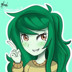 Size: 800x800 | Tagged: safe, artist:markvoid21, wallflower blush, equestria girls, equestria girls specials, g4, my little pony equestria girls: better together, my little pony equestria girls: forgotten friendship, clothes, cute, female, fgsfds, freckles, smiling, solo, sweater