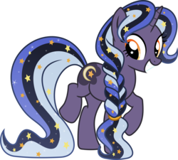 Size: 2773x2495 | Tagged: safe, artist:kojibiose, oc, oc only, oc:persephone, pony, unicorn, g4, braid, female, high res, mare, simple background, solo, starry eyes, transparent background, wingding eyes