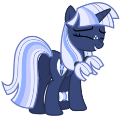Size: 6267x6120 | Tagged: safe, artist:estories, oc, oc only, oc:silverlay, original species, pony, umbra pony, unicorn, g4, absurd resolution, butt, eyes closed, female, mare, plot, silverbum, simple background, smiling, solo, transparent background, vector