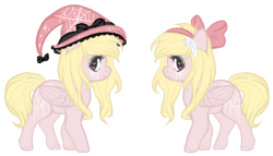 Size: 698x399 | Tagged: safe, artist:sugarplanets, oc, oc only, pegasus, pony, bow, female, hair bow, hat, mare, simple background, solo, transparent background, witch hat
