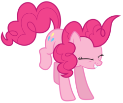 Size: 7116x5974 | Tagged: safe, artist:estories, pinkie pie, earth pony, pony, g4, absurd resolution, eyes closed, female, happy, simple background, solo, transparent background, vector