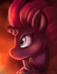 Size: 1656x2159 | Tagged: safe, artist:ilynalta, tempest shadow, pony, unicorn, g4, my little pony: the movie, armor, broken horn, female, horn, mare, signature, solo