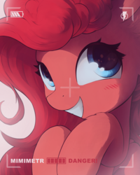 Size: 1600x2000 | Tagged: safe, artist:freeedon, pinkie pie, earth pony, pony, g4, camera shot, cute, cuteness overload, diapinkes, female, hnnng, looking at you, mare, photo, smiling, solo