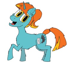 Size: 1593x1795 | Tagged: safe, artist:sokal, oc, oc only, oc:swift note, pony, unicorn, freckles, ponytail, solo, tail wrap