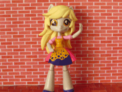 Size: 512x384 | Tagged: safe, artist:whatthehell!?, derpy hooves, equestria girls, g4, animated, clothes, dancing, doll, equestria girls minis, female, hair, irl, photo, shoes, skirt, stop motion, toy