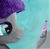 Size: 1024x1007 | Tagged: safe, artist:colorsceempainting, boulder (g4), maud pie, earth pony, pony, g4, birthday, female, hat, paint, painting, party hat, pet, smiling, solo, traditional art, watermark, when she smiles