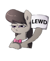 Size: 902x1108 | Tagged: safe, artist:buttersprinkle, edit, octavia melody, earth pony, pony, g4, :c, female, frown, glare, hoof hold, leaning, lewd, mare, octavia is not amused, rating, score, score cards, simple background, solo, transparent background, unamused