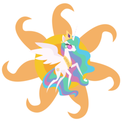 Size: 4369x4369 | Tagged: safe, artist:sketchmcreations, princess celestia, alicorn, pony, g4, my little pony: the movie, absurd resolution, cutie mark, female, flying, mare, pointy ponies, praise the sun, royalty, simple background, solo, spread wings, sun, transparent background, vector