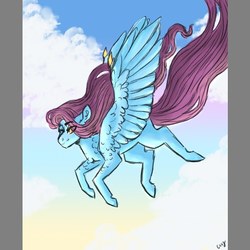 Size: 688x688 | Tagged: safe, artist:last-star-oc, oc, oc only, oc:last star, pegasus, pony, flying, solo