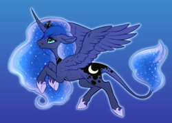 Size: 900x647 | Tagged: safe, artist:cabbage-arts, princess luna, pony, g4, female, solo