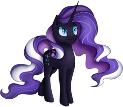 Size: 3918x3426 | Tagged: safe, artist:theshadowstone, idw, nightmare rarity, pony, unicorn, g4, corrupted, evil, eyeshadow, female, high res, makeup, mare, simple background, solo, transparent background