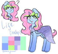 Size: 1090x1016 | Tagged: safe, artist:bloodnightmoon, oc, oc only, oc:life, pony, solo