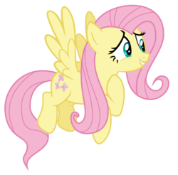 Size: 5496x5400 | Tagged: safe, artist:sinkbon, fluttershy, pegasus, pony, g4, the one where pinkie pie knows, absurd resolution, female, flying, hoof on chest, simple background, solo, transparent background, vector