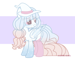 Size: 1024x834 | Tagged: safe, artist:cute---cat, oc, oc only, bat pony, pony, female, hat, mare, obtrusive watermark, solo, watermark, witch hat