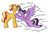 Size: 870x599 | Tagged: safe, artist:ficklepickle9421, sunset shimmer, twilight sparkle, alicorn, pony, series:sunlightsentry weekly, g4, crying, drama queen, female, lesbian, overreaction, panic, pregnant, ship:sunsetsparkle, shipping, simple background, twilight sparkle (alicorn)