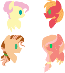 Size: 627x707 | Tagged: safe, artist:belladrawsstuff2004, big macintosh, fluttershy, oc, oc:caramel, oc:sweet apple, pegasus, pony, unicorn, g4, alternate hairstyle, beard, colored wings, colored wingtips, facial hair, family, female, freckles, male, mare, offspring, parent:big macintosh, parent:fluttershy, parents:fluttermac, ship:fluttermac, shipping, simple background, stallion, straight, transparent background