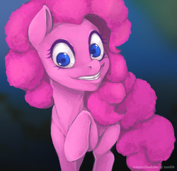 Size: 2228x2146 | Tagged: safe, artist:ronniesponies, pinkie pie, earth pony, pony, g4, creepy, creepy smile, female, high res, smiling, solo