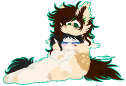 Size: 1024x700 | Tagged: safe, artist:vanillaswirl6, oc, oc only, oc:chantelle, oc:shelby, pony, blushing, cheek fluff, chest fluff, colored eyelashes, colored hooves, commission, cuddling, duo, ear fluff, eyes closed, female, freckles, glasses, hoof fluff, lip piercing, looking down, lying down, mare, markings, piercing, simple background, sleeping, transparent background, underhoof