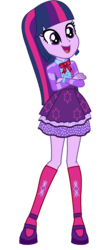 Size: 566x1413 | Tagged: safe, artist:sunsetshimmer333, twilight sparkle, equestria girls, g4, clothes, crossed arms, dress, female, open mouth, simple background, solo, transparent background, twilight sparkle (alicorn)