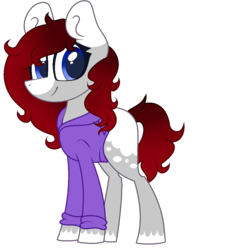 Size: 1088x1184 | Tagged: safe, artist:angelamusic13, oc, oc only, oc:marie, earth pony, pony, clothes, female, mare, simple background, solo, sweater, transparent background