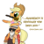 Size: 1720x1720 | Tagged: safe, artist:phat_guy, derpibooru exclusive, applejack, earth pony, human, pony, g4, australium, beard, best pony, clothes, cosmetics, crossover, cute, dialogue, dungarees, duo, engineer, engineer (tf2), english, facial hair, female, glasses, gloves, hat, holding, jackabetes, man, mare, moustache, mouth hold, overalls, piggyback ride, pointing, quote, raised hoof, shirt, simple background, sunglasses, team fortress 2, tool, transparent background, uncle dane, unusual hat, video game, wrench