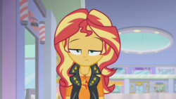 Size: 800x450 | Tagged: safe, edit, edited screencap, screencap, sunset shimmer, comic:a new change, equestria girls, g4, my little pony equestria girls: better together, female, pregnant, pregnant edit, solo, teen pregnancy
