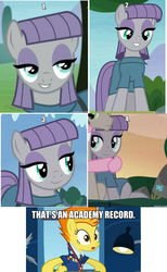 Size: 1149x1861 | Tagged: safe, edit, edited screencap, screencap, maud pie, spitfire, g4, the maud couple, wonderbolts academy, academy record, smiling, when she smiles