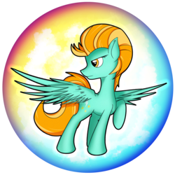 Size: 2539x2539 | Tagged: safe, artist:flamevulture17, lightning dust, pegasus, pony, g4, bubble, female, high res, orb, solo