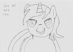 Size: 7015x4960 | Tagged: safe, artist:keksiarts, lyra heartstrings, pony, unicorn, g4, absurd resolution, background pony, female, mare, practice, sketch, solo, traditional art