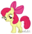 Size: 1920x2075 | Tagged: safe, artist:keksiarts, artist:lauren faust, apple bloom, earth pony, pony, g4, digital art, female, filly, simple background, solo, transparent background, wacom