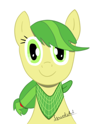 Size: 1944x2592 | Tagged: safe, artist:keksiarts, oc, oc only, oc:apple rings, earth pony, pony, clothes, digital art, female, mare, paint tool sai, scarf, simple background, solo, transparent background