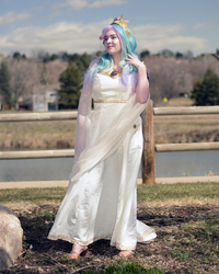 Size: 2684x3355 | Tagged: safe, artist:lochlan o'neil, princess celestia, human, g4, beautiful, clothes, cosplay, costume, high res, irl, irl human, photo, sandals