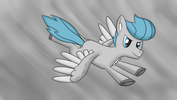 Size: 7680x4320 | Tagged: safe, artist:keksiarts, oc, oc only, oc:dazzly, pegasus, pony, absurd resolution, cloudy, digital art, flying, gift art, male, paint tool sai, solo, stallion