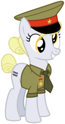 Size: 1600x3050 | Tagged: safe, artist:cheezedoodle96, derpibooru exclusive, copper top, derpy hooves, earth pony, pony, g4, the cutie map, .svg available, alternate hairstyle, april fools, april fools 2018, clothes, commissar, communism, cute, derp, earth pony derpy hooves, equal cutie mark, equalized, female, grin, hair bun, hat, medal, necktie, palette swap, peaked cap, race swap, recolor, shirt, simple background, smiling, solo, soviet, squee, stars, svg, transparent background, uniform, vector
