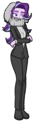 Size: 887x3000 | Tagged: safe, artist:artemis-polara, edit, starlight glimmer, human, equestria girls, g4, clothes, costume, fake beard, female, karl marx, shoes, simple background, solo, stalin glimmer, transparent background, wig