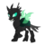 Size: 550x550 | Tagged: safe, artist:ashidaru, changeling, fangs, simple background, solo, transparent background