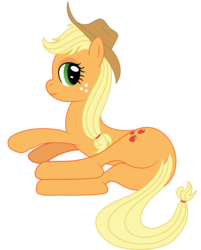 Size: 3023x3757 | Tagged: safe, artist:mfg637, applejack, earth pony, pony, g4, .svg available, butt, female, high res, looking at you, lying, mare, plot, simple background, solo, svg, transparent background, vector