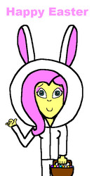 Size: 401x748 | Tagged: safe, artist:samueljcollins1990, fluttershy, g4, animal costume, bunny costume, clothes, costume, easter, easter bunny, happy easter, holiday