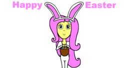 Size: 1374x748 | Tagged: safe, artist:samueljcollins1990, fluttershy, g4, animal costume, bunny costume, bunny ears, clothes, costume, easter, easter bunny, holiday