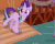 Size: 712x564 | Tagged: safe, screencap, starlight glimmer, pony, unicorn, g4, season 8, the maud couple, animated, blinking, confetti, cropped, cute, eyebrows, eyes closed, female, gif, glimmerbetes, grin, happy, mare, open mouth, open smile, party, raised hoof, smiling, solo, walking, waving