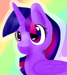 Size: 800x900 | Tagged: safe, artist:pprinceran, artist:prince-ran, twilight sparkle, alicorn, pony, g4, abstract background, bust, female, mare, solo, twilight sparkle (alicorn)