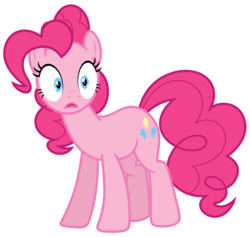Size: 7004x6642 | Tagged: safe, artist:estories, pinkie pie, earth pony, pony, g4, absurd resolution, female, simple background, solo, transparent background, vector, wide eyes