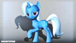 Size: 2560x1440 | Tagged: safe, artist:thewhitepone, trixie, pony, g4, 3d, female, mare, solo, source filmmaker