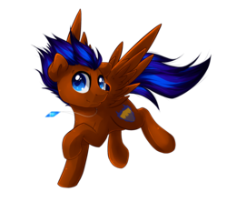 Size: 1945x1727 | Tagged: safe, artist:agletka, oc, oc only, oc:nimble wing, pegasus, pony, flying, jewelry, male, necklace, raised hoof, simple background, solo, spread wings, transparent background, wings