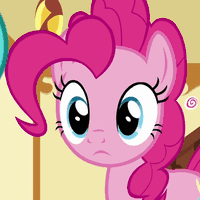 Size: 200x200 | Tagged: safe, edit, edited screencap, screencap, pinkie pie, sandbar, earth pony, pony, g4, school daze, season 8, animated, avatar, big smile, caption, cute, diapinkes, female, frown, get, gif, gif for breezies, image macro, impact font, mare, meme, offscreen character, picture for breezies, reaction image, smiling, solo focus, squee, stallion, subtitles, text